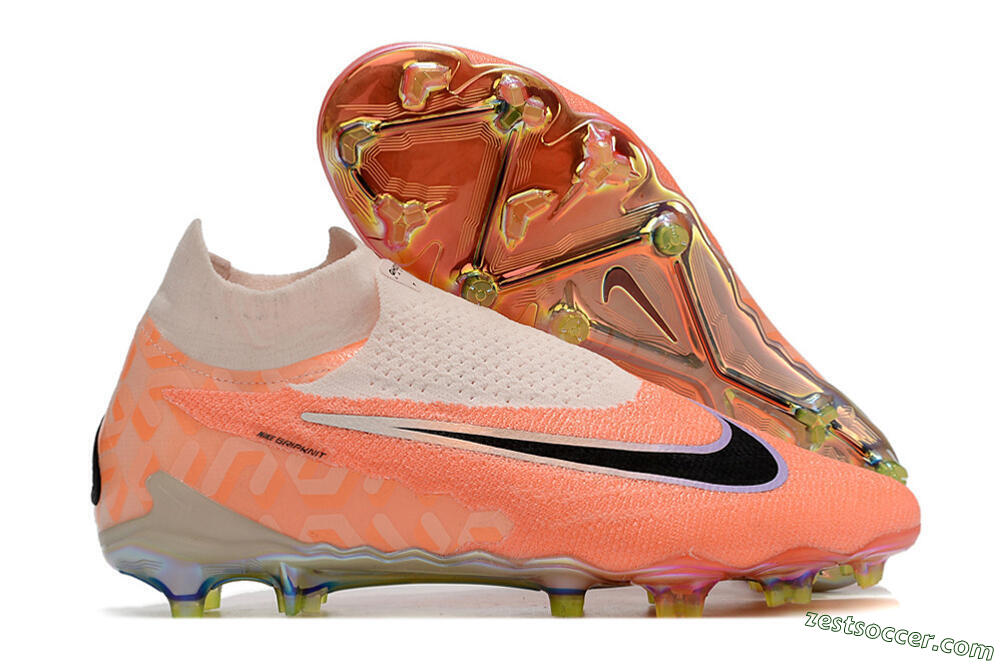 Nike Phantom GX Elite DF FG High-Tops Soccer Cleats - Orange/Black/Sliver 0
