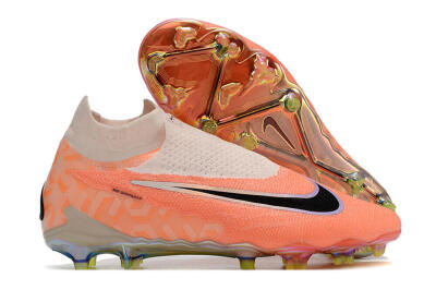 Nike Phantom GX Elite DF FG High-Tops Soccer Cleats - Orange/Black/Sliver