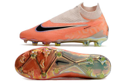 Nike Phantom GX Elite DF FG High-Tops Soccer Cleats - Orange/Black/Sliver