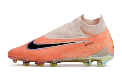 Nike Phantom GX Elite DF FG High-Tops Soccer Cleats - Orange/Black/Sliver