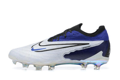 Nike Phantom GX Elite DF FG High-Tops Soccer Cleats - White/Blue/Black