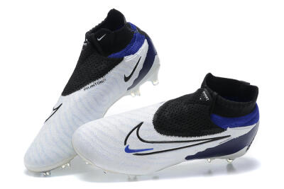 Nike Phantom GX Elite DF FG High-Tops Soccer Cleats - White/Blue/Black