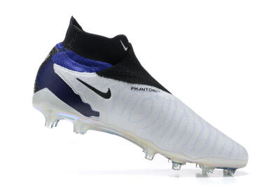 Nike Phantom GX Elite DF FG High-Tops Soccer Cleats - White/Blue/Black