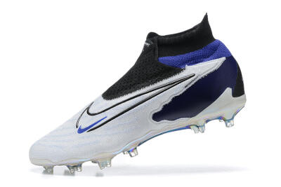 Nike Phantom GX Elite DF FG High-Tops Soccer Cleats - White/Blue/Black