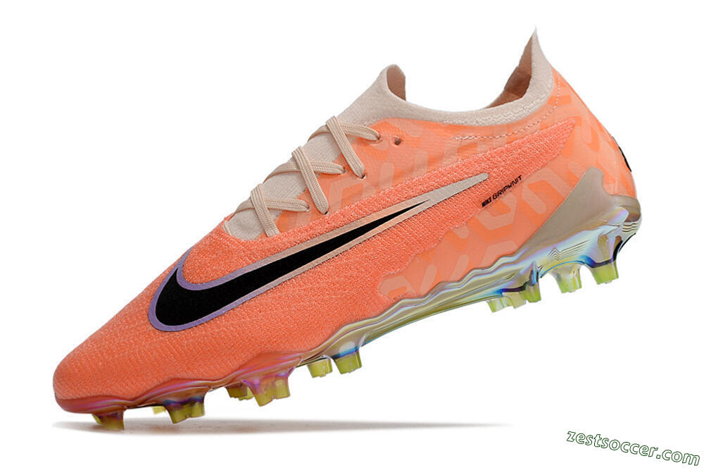 Nike Phantom GX Elite FG Low-Tops Soccer Cleats - Orange/Black/Sliver 5