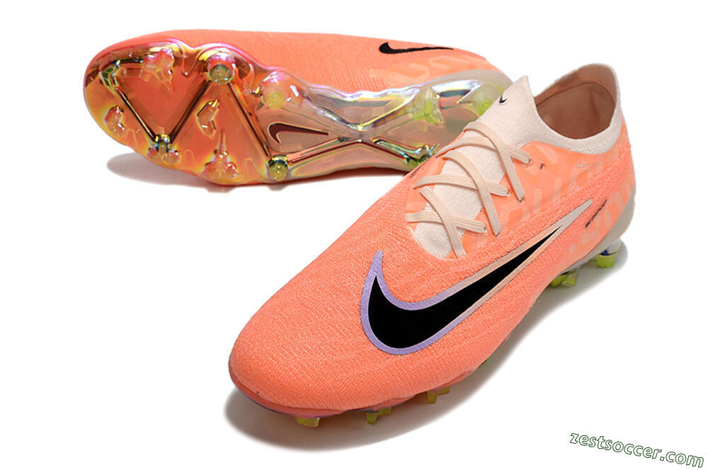 Nike Phantom GX Elite FG Low-Tops Soccer Cleats - Orange/Black/Sliver 3