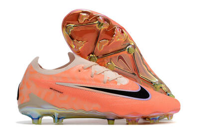 Nike Phantom GX Elite FG Low-Tops Soccer Cleats - Orange/Black/Sliver
