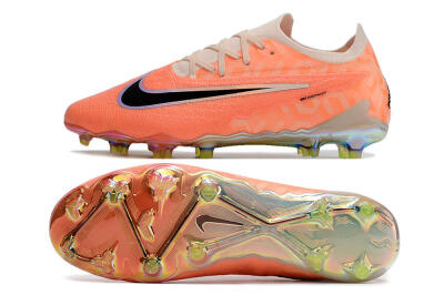 Nike Phantom GX Elite FG Low-Tops Soccer Cleats - Orange/Black/Sliver