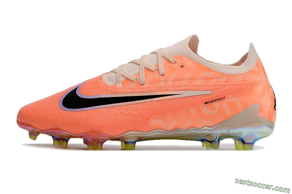 Nike Phantom GX Elite FG Low-Tops Soccer Cleats - Orange/Black/Sliver 2