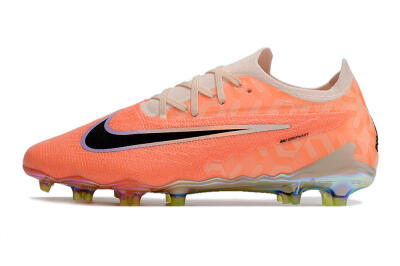 Nike Phantom GX Elite FG Low-Tops Soccer Cleats - Orange/Black/Sliver