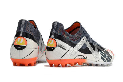 Puma Future Ultimate MG Low-Tops Soccer Cleats - White/Grey/Orange