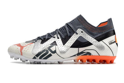 Puma Future Ultimate MG Low-Tops Soccer Cleats - White/Grey/Orange