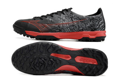 Mizuno Alpha Made in Japan TF Low-Tops Soccer Shoes - Gery/Black/Red