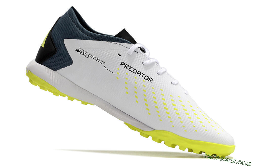 Adidas Predator Accuracy.3 TF Low-Tops Soccer Shoes - White/Black/Blue 4