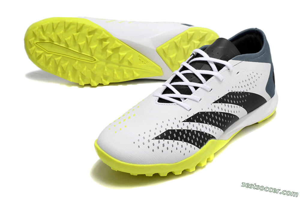 Adidas Predator Accuracy.3 TF Low-Tops Soccer Shoes - White/Black/Blue 3