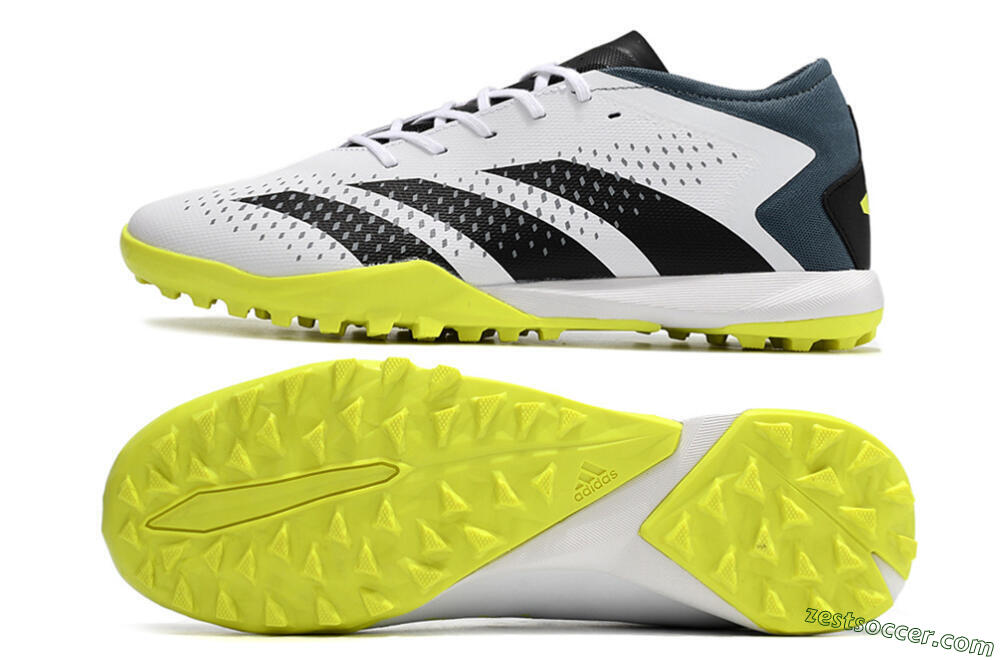 Adidas Predator Accuracy.3 TF Low-Tops Soccer Shoes - White/Black/Blue 1