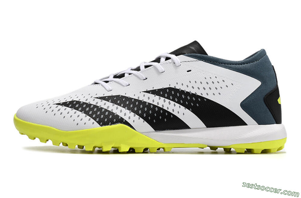 Adidas Predator Accuracy.3 TF Low-Tops Soccer Shoes - White/Black/Blue 2