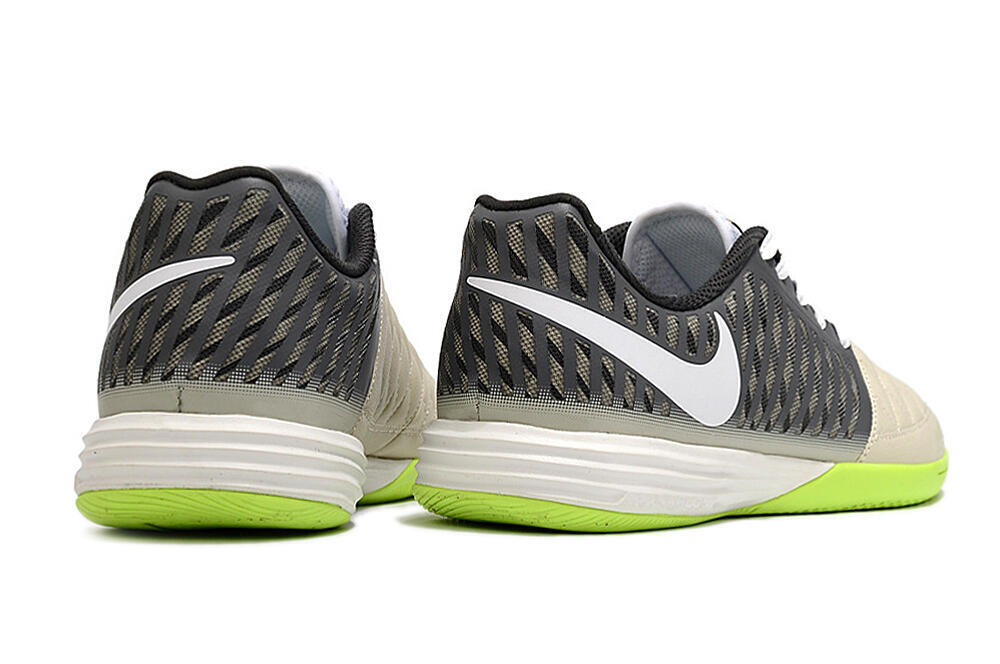 Nike Lunar Gato II IC Low-Tops Soccer Shoes - Grey/Black/White 6