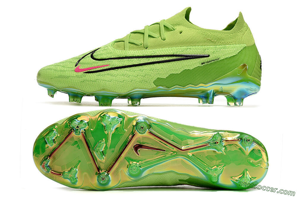 Nike Phantom GX Elite FG Low-Tops Soccer Cleats - Green/Black/Red 1