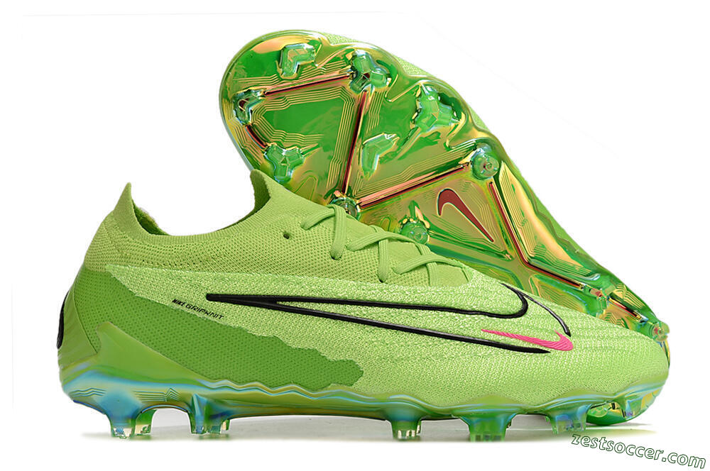 Nike Phantom GX Elite FG Low-Tops Soccer Cleats - Green/Black/Red 0