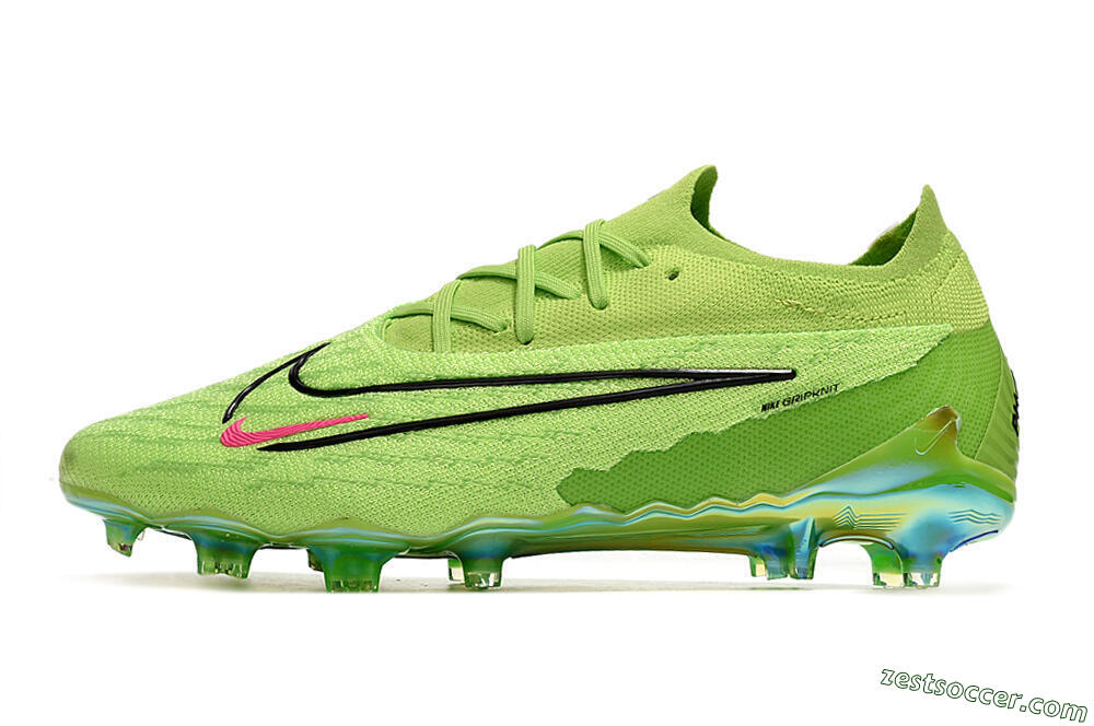 Nike Phantom GX Elite FG Low-Tops Soccer Cleats - Green/Black/Red 2