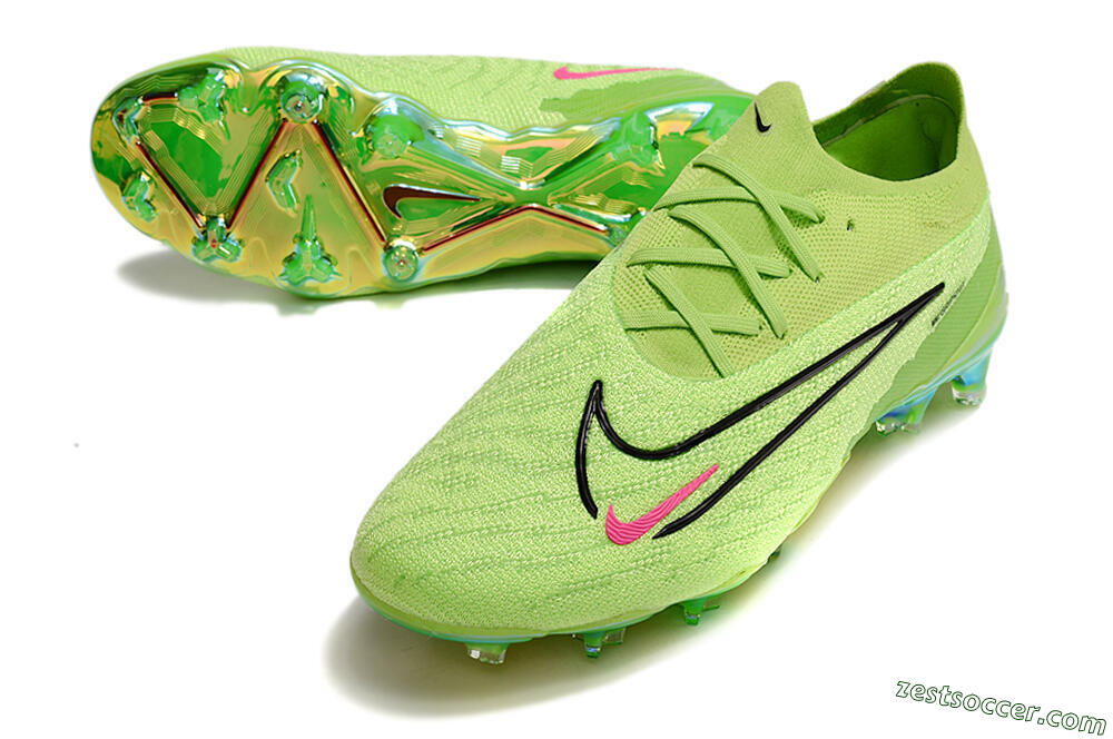 Nike Phantom GX Elite FG Low-Tops Soccer Cleats - Green/Black/Red 3