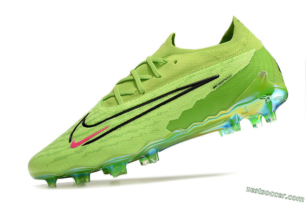 Nike Phantom GX Elite FG Low-Tops Soccer Cleats - Green/Black/Red 5