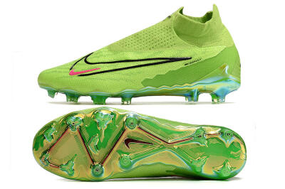 Nike Phantom GX Elite DF Link FG High-Tops Soccer Cleats - Green/Black/Red