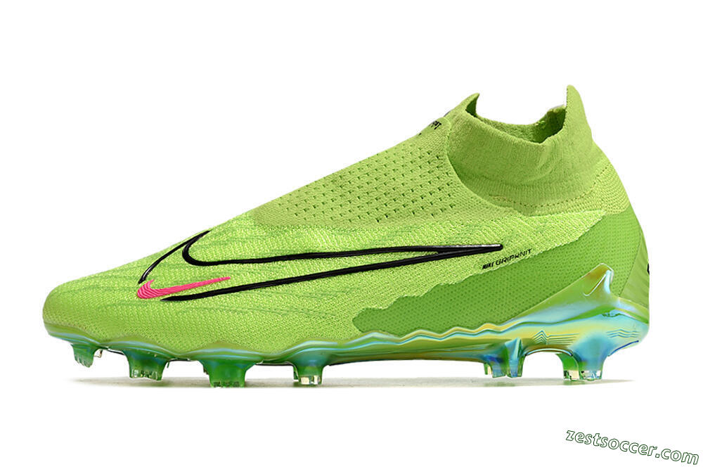 Nike Phantom GX Elite DF Link FG High-Tops Soccer Cleats - Green/Black/Red 2