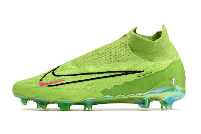 Nike Phantom GX Elite DF Link FG High-Tops Soccer Cleats - Green/Black/Red