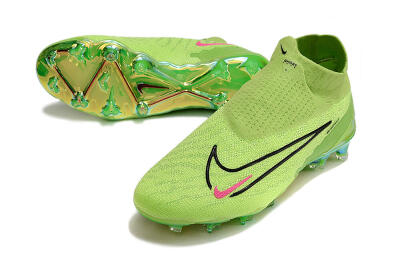Nike Phantom GX Elite DF Link FG High-Tops Soccer Cleats - Green/Black/Red