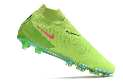 Nike Phantom GX Elite DF Link FG High-Tops Soccer Cleats - Green/Black/Red