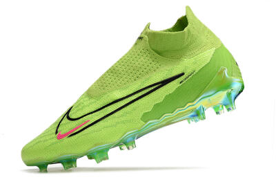 Nike Phantom GX Elite DF Link FG High-Tops Soccer Cleats - Green/Black/Red