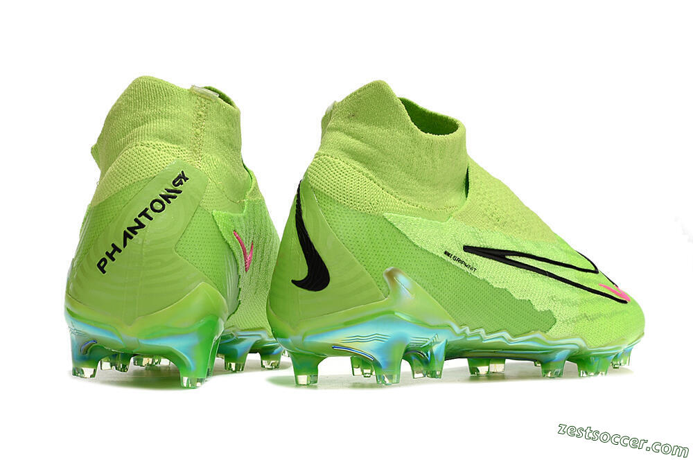 Nike Phantom GX Elite DF Link FG High-Tops Soccer Cleats - Green/Black/Red 6