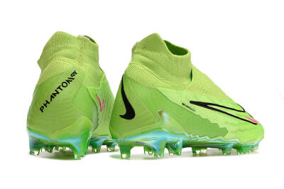 Nike Phantom GX Elite DF Link FG High-Tops Soccer Cleats - Green/Black/Red