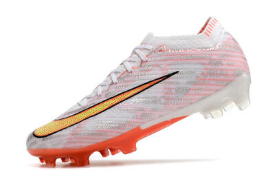 Nike Air Zoom Mercurial Vapor 15 Elite FG Low-Tops Soccer Cleats - White/Orange/Sliver