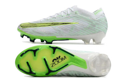 Nike Air Zoom Mercurial Vapor 15 Elite FG Low-Tops Soccer Cleats - White/Green