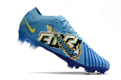 Kylian Mbappe x Nike Air Zoom Mercurial Vapor 15 Elite FG Low-Tops Soccer Cleats - Blue/Yellow/Black