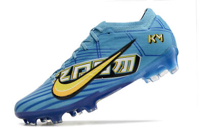 Kylian Mbappe x Nike Air Zoom Mercurial Vapor 15 Elite FG Low-Tops Soccer Cleats - Blue/Yellow/Black