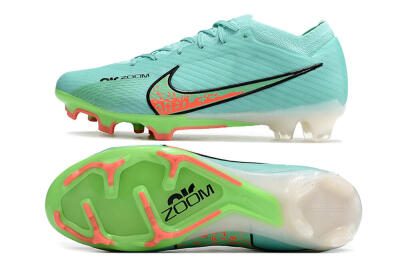 Nike Air Zoom Mercurial Vapor 15 Elite FG Low-Tops Soccer Cleats - Blue/Green/Black