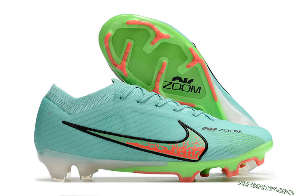Nike Air Zoom Mercurial Vapor 15 Elite FG Low-Tops Soccer Cleats - Blue/Green/Black 0