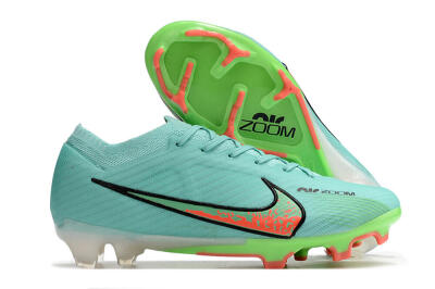 Nike Air Zoom Mercurial Vapor 15 Elite FG Low-Tops Soccer Cleats - Blue/Green/Black