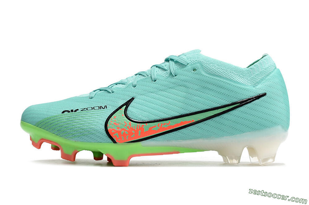 Nike Air Zoom Mercurial Vapor 15 Elite FG Low-Tops Soccer Cleats - Blue/Green/Black 2