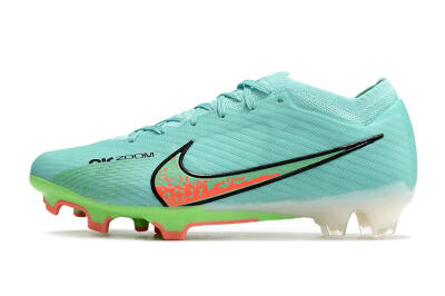 Nike Air Zoom Mercurial Vapor 15 Elite FG Low-Tops Soccer Cleats - Blue/Green/Black