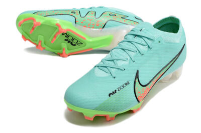 Nike Air Zoom Mercurial Vapor 15 Elite FG Low-Tops Soccer Cleats - Blue/Green/Black