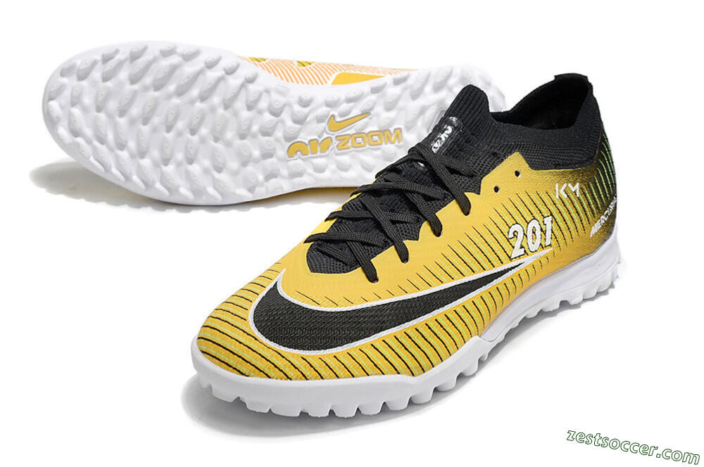 Nike Air Zoom Mercurial Vapor 15 Elite TF Low-Tops Soccer Shoes - Yellow/Black/White 3