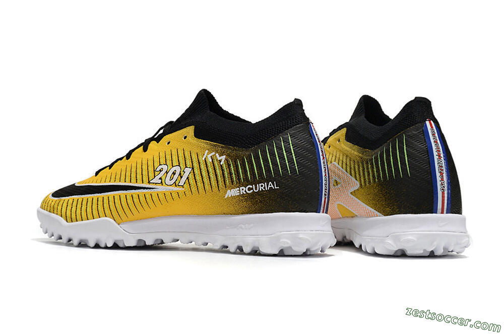 Nike Air Zoom Mercurial Vapor 15 Elite TF Low-Tops Soccer Shoes - Yellow/Black/White 4