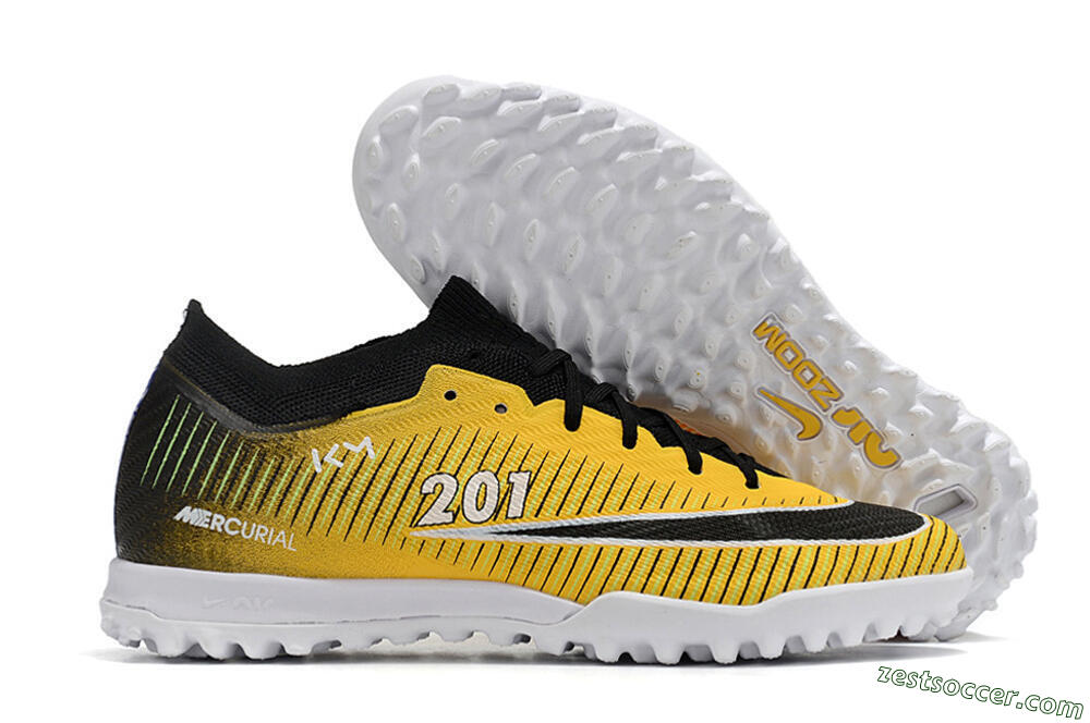 Nike Air Zoom Mercurial Vapor 15 Elite TF Low-Tops Soccer Shoes - Yellow/Black/White 0
