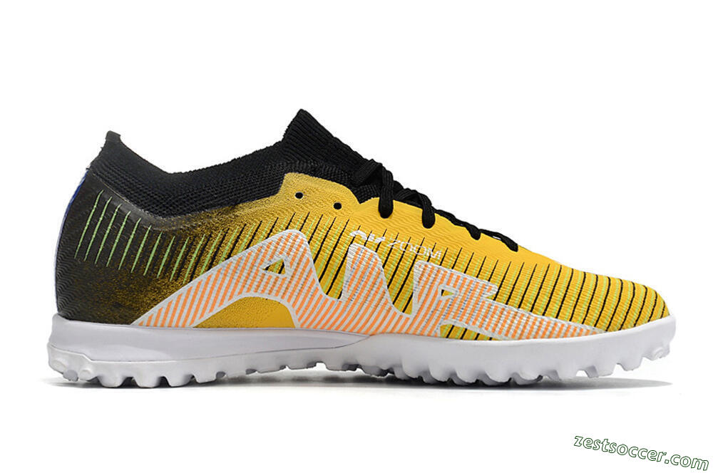 Nike Air Zoom Mercurial Vapor 15 Elite TF Low-Tops Soccer Shoes - Yellow/Black/White 5
