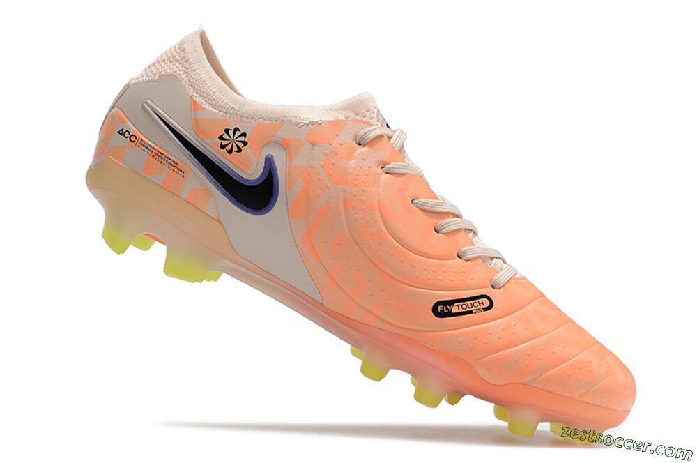 Nike Tiempo Legend 10 Elite FG Low-Tops Soccer Cleats - Orange/Black/Guava Ice 4